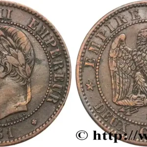 Deux centimes Napoléon III, tête laurée 1861 Strasbourg F.108A/2 fmd_584181 Modernes Prix Réduit