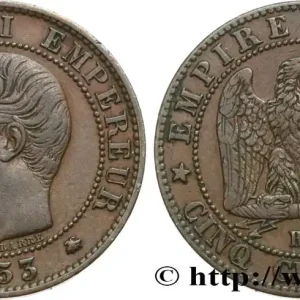 Promotion Saisonnière Cinq centimes Napoléon III, tête nue 1853 Strasbourg F.116/3 fmd_584255 Modernes