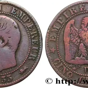 Offre Du Jour Cinq centimes Napoléon III, tête nue 1855 Lyon F.116/22 fmd_584263 Modernes