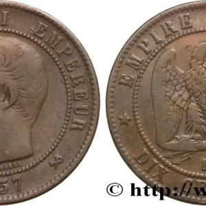 Haute Qualité Dix centimes Napoléon III, tête nue 1857 Rouen F.133/42 fmd_585270 Modernes