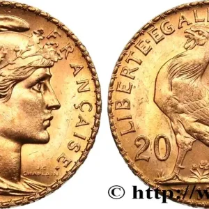 20 francs or Coq, Liberté Égalité Fraternité 1908 Paris F.535/2 fmd_585559 Modernes Satisfait Ou Remboursé