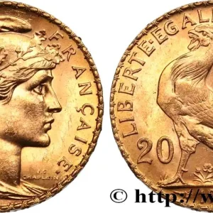 20 francs or Coq, Liberté Égalité Fraternité 1908 Paris F.535/2 fmd_585564 Modernes Seulement Aujourd’hui