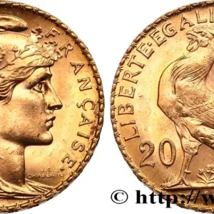 20 francs or Coq, Liberté Égalité Fraternité 1908 Paris F.535/2 fmd_585576 Modernes Premium