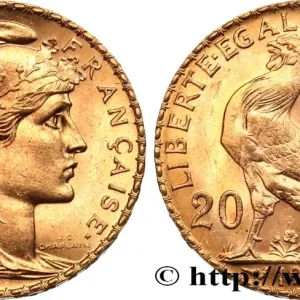 Réduction 20 francs or Coq, Liberté Égalité Fraternité 1908 Paris F.535/2 fmd_585581 Modernes