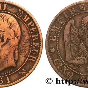 Cinq centimes Napoléon III, tête laurée 1861 Bordeaux F.117/6 fmd_586577 Modernes Pas Cher