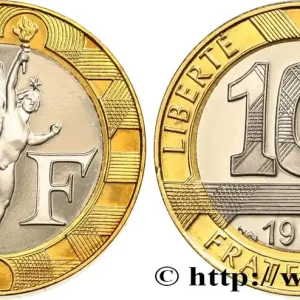 10 francs Génie de la Bastille, BE (Belle Épreuve) 1991 Pessac F.375/6 var. fmd_588671 Modernes Fait Main