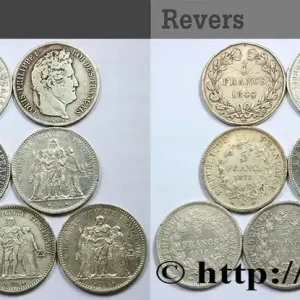 Lot de dix écus de 5 francs n.d. F.-/ fmd_590278 Modernes Dernière Chance