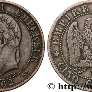 Paiement Sécurisé Cinq centimes Napoléon III, tête laurée 1862 Bordeaux F.117/9 fmd_583122 Modernes