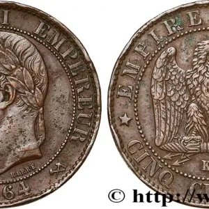 Cinq centimes Napoléon III, tête laurée 1864 Bordeaux F.117/15 fmd_583381 Modernes En Vogue