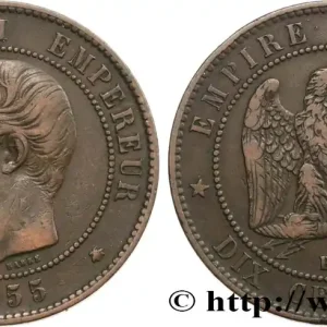 Super Prix Dix centimes Napoléon III, tête nue 1855 Strasbourg F.133/24 fmd_583703 Modernes