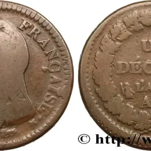 Un décime Dupré, grand module, "refrappage" du 2 décimes 1797 Metz F.128/4 fmd_584522 Modernes Meilleure Vente