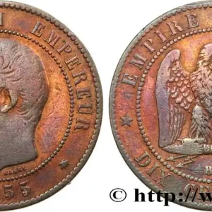 Dix centimes Napoléon III, tête nue 1855 Strasbourg F.133/23 fmd_586915 Modernes Affaire À Saisir