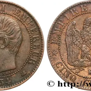Édition Limitée Cinq centimes Napoléon III, tête nue 1854 Bordeaux F.116/13 fmd_584258 Modernes