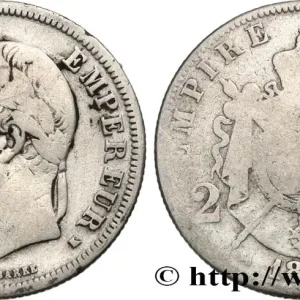 Usine Directe 2 francs Napoléon III, tête laurée 1867 Bordeaux F.263/7 fmd_585377 Modernes