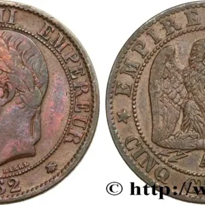 Cinq centimes Napoléon III, tête laurée 1862 Paris F.117/7 fmd_586359 Modernes Acheter Direct