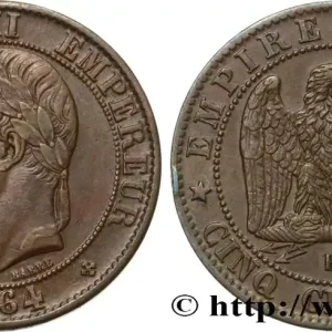 Cinq centimes Napoléon III, tête laurée 1864 Strasbourg F.117/14 fmd_588055 Modernes Commander Maintenant