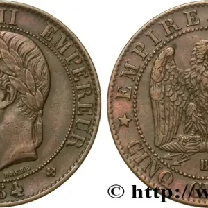 Dernière Chance Cinq centimes Napoléon III, tête laurée 1864 Strasbourg F.117/14 fmd_605475 Modernes