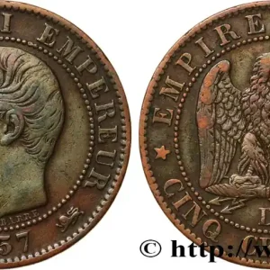 Cinq centimes Napoléon III, tête nue 1857 Lyon F.116/40 fmd_605360 Modernes Nouveauté