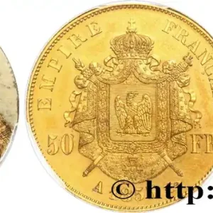 Premium Essai de frappe de revers de 50 francs or Napoléon III tête nue 1855 Paris VG.3408 a fmd_570443 Modernes