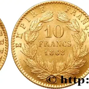 Marque 10 francs or Napoléon III, tête laurée 1868 Strasbourg F.507A/18 fmd_572790 Modernes