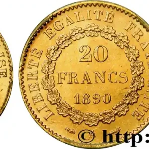 20 francs or Génie, Troisième République 1890 Paris F.533/14 fmd_575958 Modernes Offre Exclusive