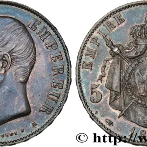 Nouveauté 5 francs Napoléon III, tête nue, petit A 1856 Paris F.330/7 fmd_576004 Modernes