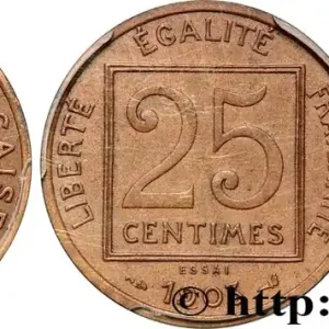 Essai en bronze de 25 centimes Patey, 1er type 1903 GEM.60 3 fmd_578417 Modernes Produit De Marque