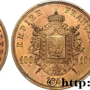Gros Lot 100 francs Napoléon III, tête nue, FACTICE pour le Film “Le Tricheur” 1855fmd_587950 Modernes
