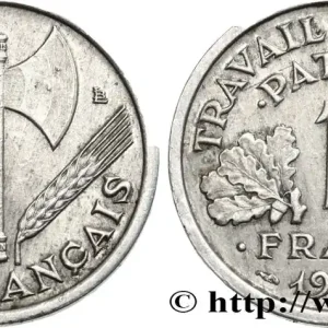 1 franc Francisque, légère 1943 Beaumont-Le-Roger F.223/4 fmd_585350 Modernes Certifié