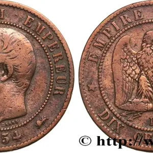 Populaire Dix centimes Napoléon III, tête nue 1854 Lyon F.133/15 fmd_586070 Modernes