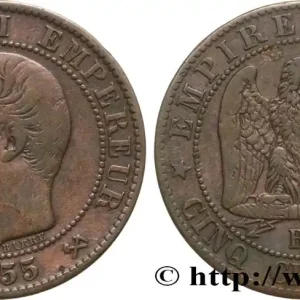 Édition Limitée Cinq centimes Napoléon III, tête nue 1855 Rouen F.116/19 fmd_589473 Modernes