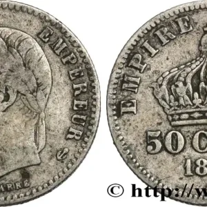 Populaire 50 centimes Napoléon III, tête laurée 1865 Paris F.188/5 fmd_584089 Modernes
