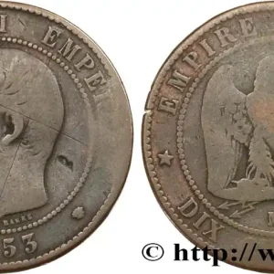Dix Centimes Napoléon III tête nue 1853 Marseille F.133/8 fmd_587796 Modernes Affaire À Saisir