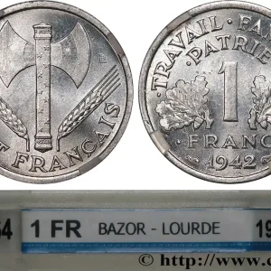 Marque 1 franc Francisque, lourde 1942 F.222/3 fmd_590005 Modernes