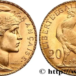 Usine Directe 20 francs or Coq, Liberté Égalité Fraternité 1907 Paris F.535/1 fmd_599592 Modernes