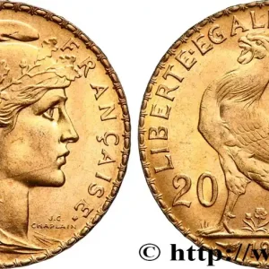 20 francs or Coq, Liberté Égalité Fraternité 1907 Paris F.535/1 fmd_599598 Modernes Must-Have