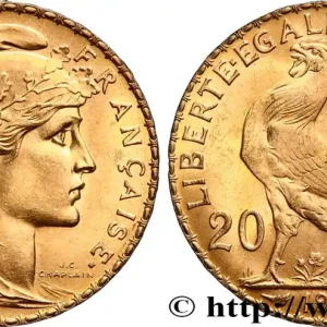 20 francs or Coq, Liberté Égalité Fraternité 1907 Paris F.535/1 fmd_599603 Modernes Certifié