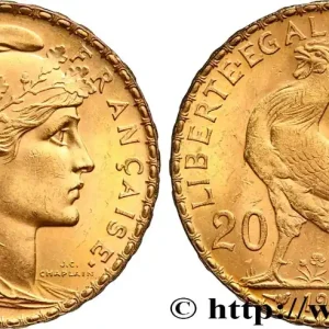 Prix Promo 20 francs or Coq, Liberté Égalité Fraternité 1908 Paris F.535/2 fmd_599609 Modernes