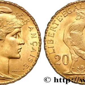 20 francs or Coq, Liberté Égalité Fraternité 1913 Paris F.535/7 fmd_599614 Modernes Prix Cassé