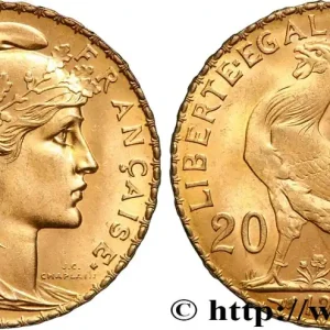 20 francs or Coq, Liberté Égalité Fraternité 1914 Paris F.535/8 fmd_599622 Modernes Quantité Limitée