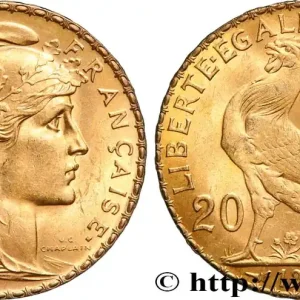 Meilleure Qualité 20 francs or Coq, Liberté Égalité Fraternité 1914 Paris F.535/8 fmd_599629 Modernes