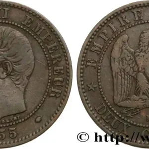Dernier Modèle Deux centimes Napoléon III, tête nue 1855 Marseille F.107/36 fmd_583547 Modernes