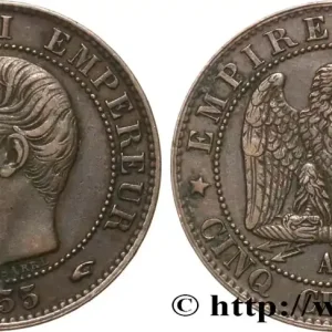 Cinq centimes Napoléon III, tête nue 1855 Paris F.116/16 fmd_595296 Modernes Dernière Chance