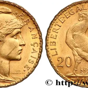 Promotion Saisonnière 20 francs or Coq, Liberté Égalité Fraternité 1907 Paris F.535/1 fmd_599590 Modernes