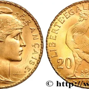 20 francs or Coq, Liberté Égalité Fraternité 1914 Paris F.535/8 fmd_599628 Modernes Satisfait Ou Remboursé