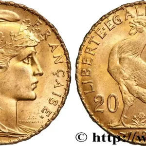20 francs or Coq, Liberté Égalité Fraternité 1914 Paris F.535/8 fmd_599630 Modernes Meilleure Vente