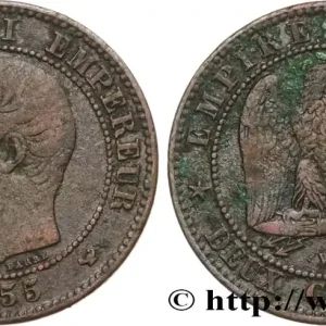 Deux centimes Napoléon III, tête nue 1855 Lille F.107/37 fmd_585156 Modernes Prix Cassé