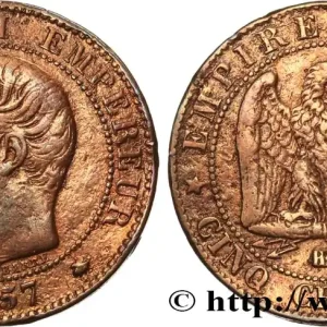 Premium Cinq centimes Napoléon III, tête nue 1857 Strasbourg F.116/39 fmd_586270 Modernes