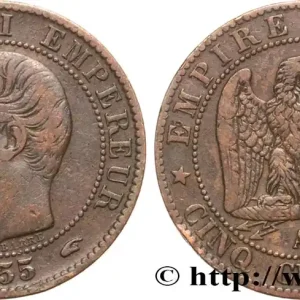 Cinq centimes Napoléon III, tête nue 1855 Paris F.116/17 fmd_589471 Modernes Livraison Mondiale