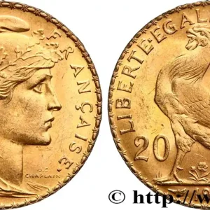 20 francs or Coq, Liberté Égalité Fraternité 1907 Paris F.535/1 fmd_599591 Modernes Offre Du Jour